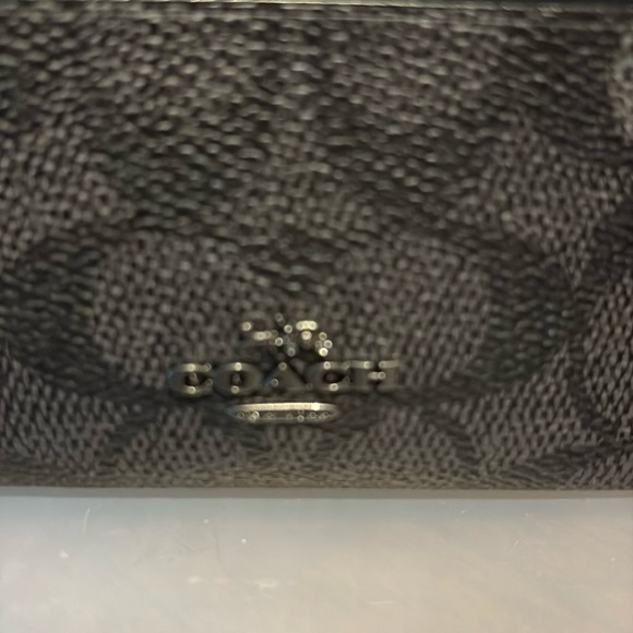 Coach  card holder  ID holder  coin case / key ring  4 in one case gray / Black - Picture 3 of 8